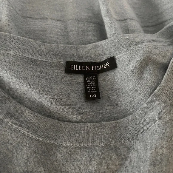 Eileen Fisher Merino Wool Sweater with Short Sleeves Large - Picture 3 of 4